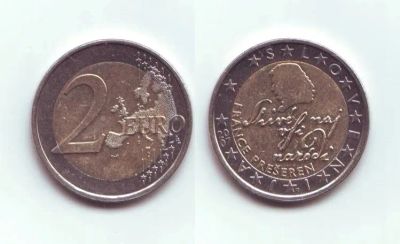 Лот: 19423435. Фото: 1. Монета Словения - 2 евро (2007... Европа