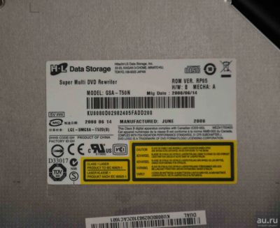 Лот: 9563920. Фото: 1. HL GSA-T50N Тонкий DVD RW Drive. Приводы CD, DVD, BR, FDD
