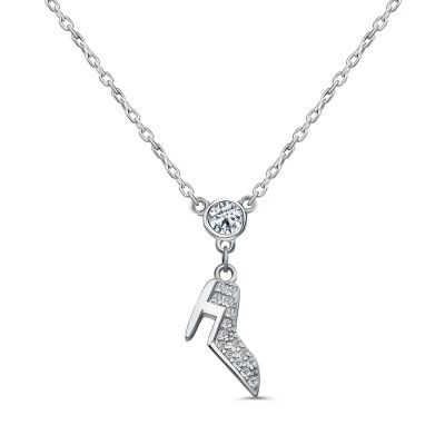 Лот: 23841493. Фото: 1. Серебряное колье Туфля с фианитами... Цепочки