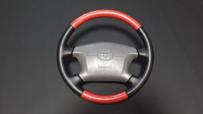 Лот: 19690399. Фото: 1. Руль Toyota с элементами под карбон... Чехлы, коврики, оплетки руля