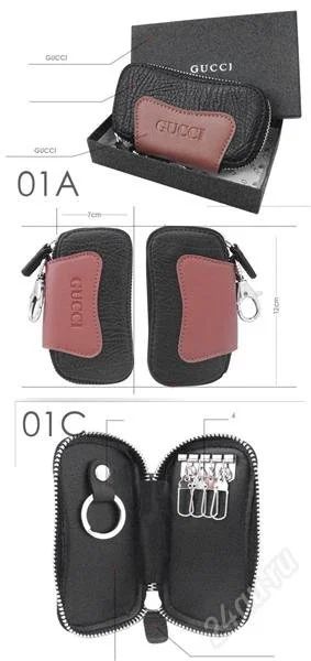 Лот: 931512. Фото: 1. Ключница Gucci черная. Бумажники, кошельки, портмоне