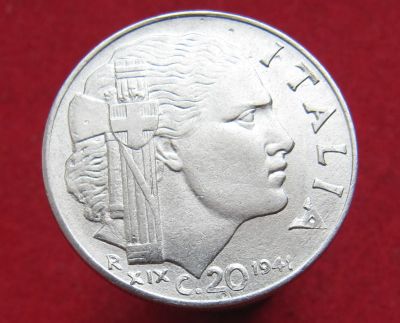 Лот: 17316857. Фото: 1. Италия 20 чентезимо, 1941г. Европа