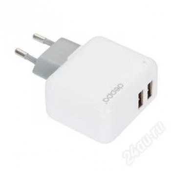 Лот: 2410504. Фото: 1. СЗУ с 2USB Deppa 2100mA - новый... Зарядные устройства, блоки питания для бытовой техники