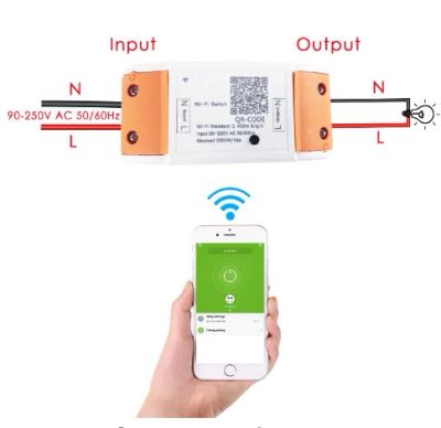 Лот: 12015619. Фото: 1. Wi-Fi реле 10A 220 В AC 90- 250... Реле, тумблеры, переключатели