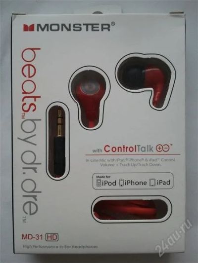 Лот: 3180681. Фото: 1. Наушники Monster beats by dr.dre... Наушники, гарнитуры