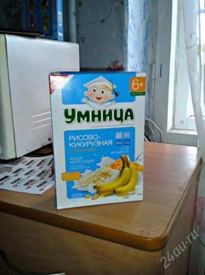 Лот: 2718163. Фото: 1. Каша Умница молочная рисово-кукурузная... Детское питание