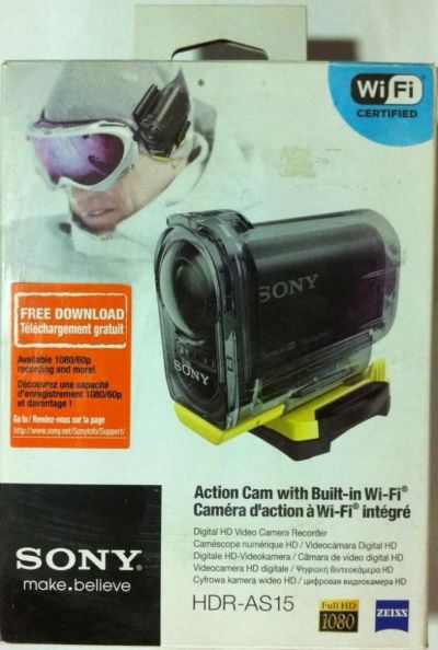 Лот: 5191029. Фото: 1. Экшен-камера Sony HDR-AS15 + пульт... Видеокамеры