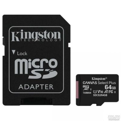 Лот: 16210243. Фото: 1. Карта памяти microSD XC 64 GB... Карты памяти