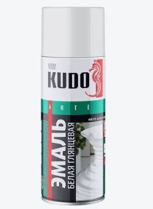 Лот: 12943294. Фото: 1. Краска-спрей Kudo KU-1001 белая... Краски, лаки, растворитель