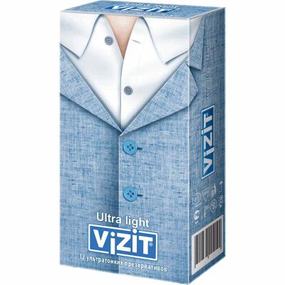 Лот: 24621101. Фото: 1. Vizit Ultra light Презервативы... Лекарства