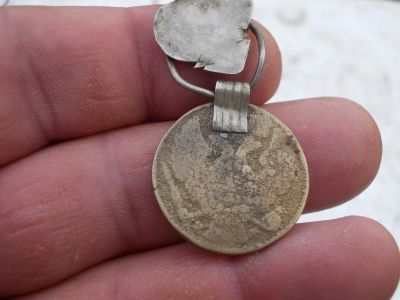 Лот: 14836275. Фото: 1. Привеска с монисто из монеты 20... Россия до 1917 года