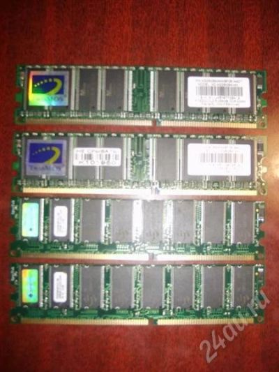 Лот: 246041. Фото: 1. 4 по 256Mb DDR PC3200 400MHz... Оперативная память