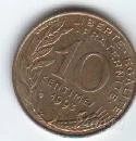 Лот: 18281. Фото: 1. Франция. 10 centimes 1993 год. Европа