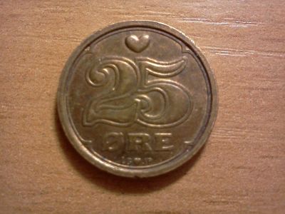 Лот: 6408045. Фото: 1. 25 эре дания. Европа