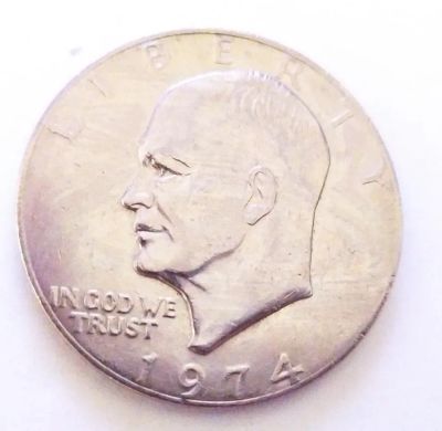Лот: 25348697. Фото: 1. США 1 доллар "лунный" 1974 без... Америка