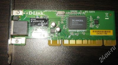 Лот: 554534. Фото: 1. Сетевая карта D-Link 8DFE520TX1A2G... Сетевые карты