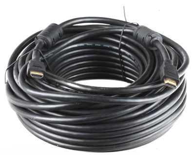 Лот: 4551962. Фото: 1. Кабель HDMI-HDMI 20м AOpen позолоч... Шлейфы, кабели, переходники