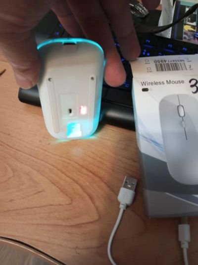 Лот: 25349957. Фото: 1. Беспроводная мышь Bluetooth аккумуляторная... Клавиатуры и мыши