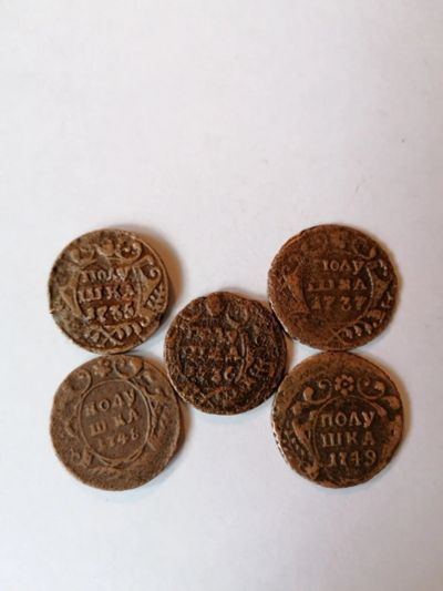 Лот: 16749012. Фото: 1. Полушка 1735-1749 г. г. Россия до 1917 года