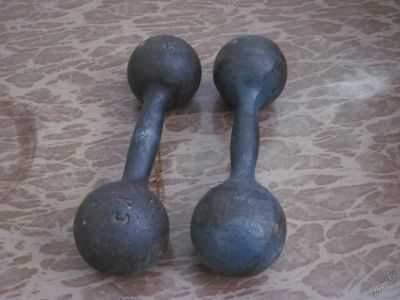 Лот: 5557140. Фото: 1. Гантели литые, 2шт по 5кг. Гантели