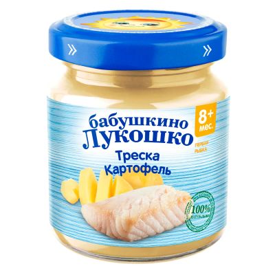 Лот: 25645184. Фото: 1. Бабушкино Лукошко пюре треска... Другое (кормление и уход, гигиена)