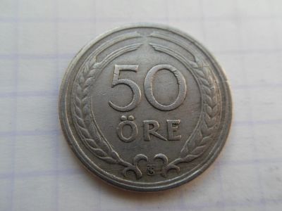 Лот: 9524937. Фото: 1. Швеция 50 эре 1946. Европа