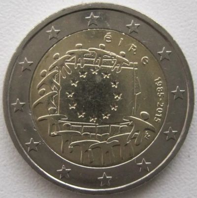 Лот: 6715893. Фото: 1. Ирландия 2 евро 2015. 30 лет флагу... Европа