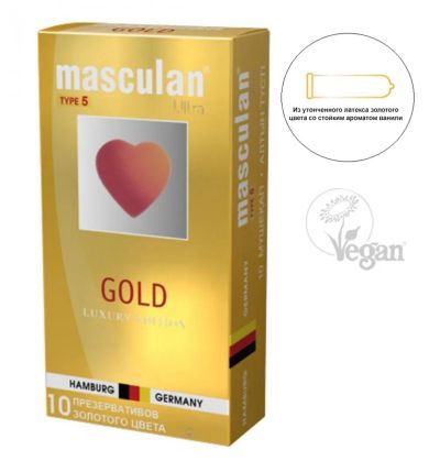 Лот: 24246500. Фото: 1. Презервативы Masculan Ultra Gold... Презервативы