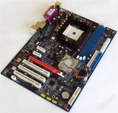 Лот: 1659277. Фото: 1. ECS NFORCE4-A754 + AMD Sempron... Материнские платы