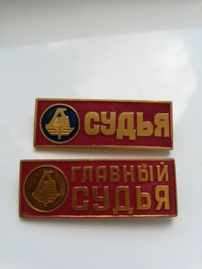 Лот: 17550837. Фото: 1. Значки Красноярск Судья и Главный... Сувенирные