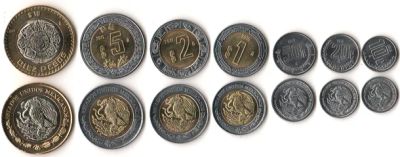 Лот: 6632972. Фото: 1. 2010-2011 г. Мексика 10-20-50... Наборы монет