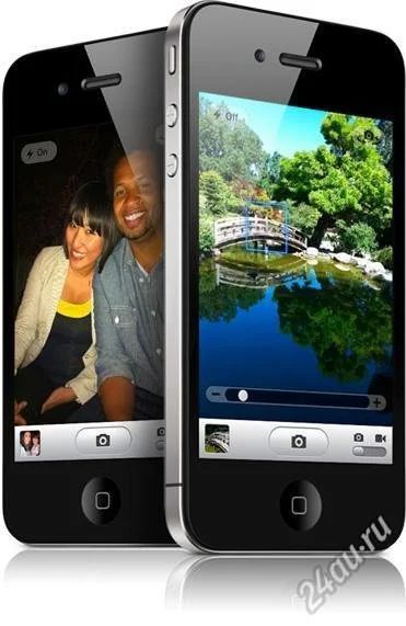 Лот: 1159376. Фото: 1. iPhone 4 Black gevey sim (+черный... Смартфоны