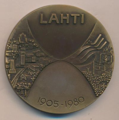 Лот: 7858646. Фото: 1. Финляндия Медаль 1979 город Лахти... Сувенирные
