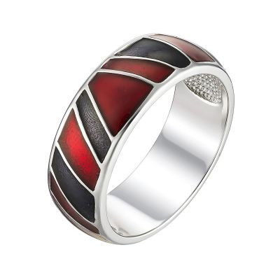 Лот: 23783463. Фото: 1. Серебряное кольцо с эмалью. Кольца, перстни