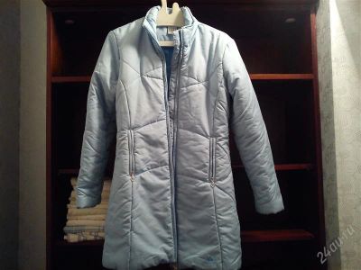 Лот: 2156208. Фото: 1. пальто Adidas, синтепон, голубое... Верхняя одежда