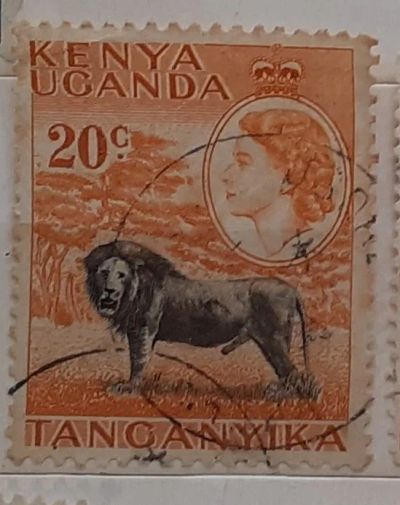 Лот: 25063993. Фото: 1. Марка. Кения -Уганда. 1954 г. Марки