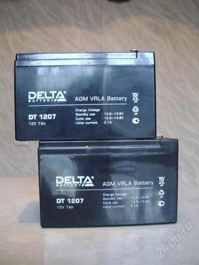 Лот: 1612096. Фото: 1. Аккумуляторы "Delta DT 1207" от... Батарейки, аккумуляторы, элементы питания