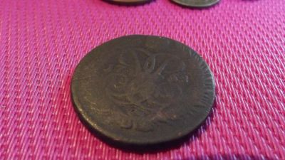 Лот: 9641405. Фото: 1. Хорошая двуха 1758 года в коллекцию... Россия до 1917 года