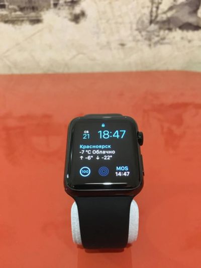 Лот: 8913060. Фото: 1. Apple Watch Series 1, 42 мм, корпус... Смарт-часы, фитнес-браслеты, аксессуары