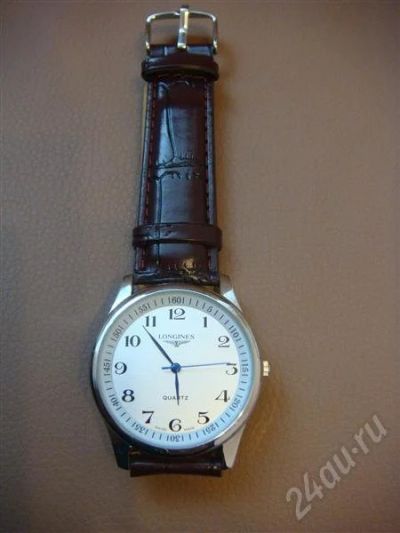 Лот: 329342. Фото: 1. Часы Longines на кожаном ремешке... Красноярск