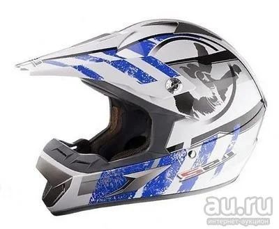 Лот: 9137874. Фото: 1. Шлем ls2 mx433 stripe white blue. Аксессуары