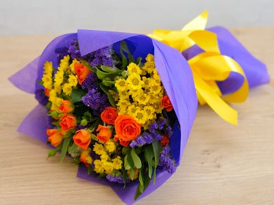 Лот: 6982621. Фото: 1. Сборный букет от Радуги Цветов... Свежие цветы