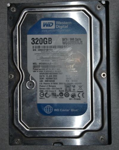 Лот: 6985631. Фото: 1. Western Digital WD3200AAJS. Жёсткие диски (HDD)