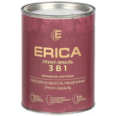 Лот: 24088305. Фото: 1. Грунт-эмаль Erica, по ржавчине... Краски, лаки, растворитель