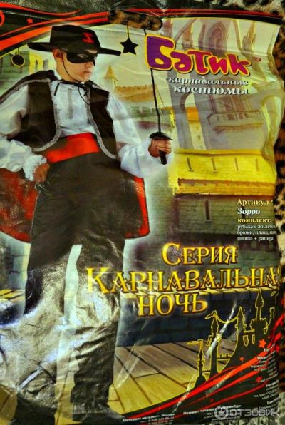 Лот: 10829020. Фото: 1. Новогодний костюм Зорро. Детские карнавальные, праздничные костюмы
