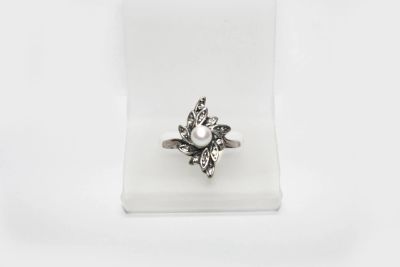 Лот: 8002335. Фото: 1. Кольцо жемчуг "Лоза". Кольца, перстни