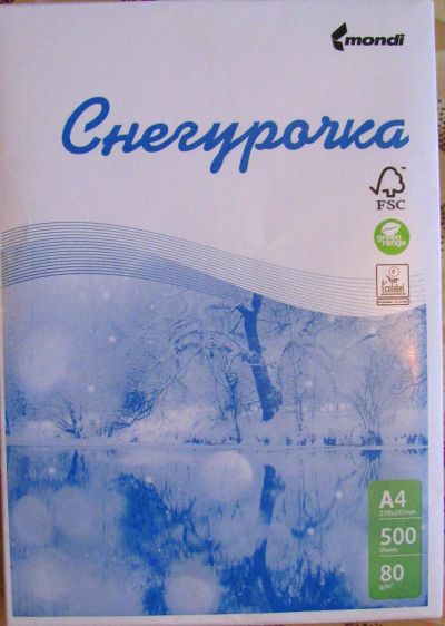Лот: 3037219. Фото: 1. бумага для принтера снегурочка. Бумага