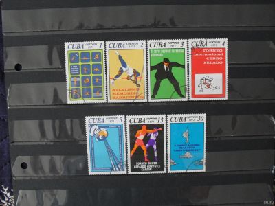 Лот: 1992096. Фото: 1. КУБА 1972г. Спорт, Афиши Mi 1832-1838... Марки