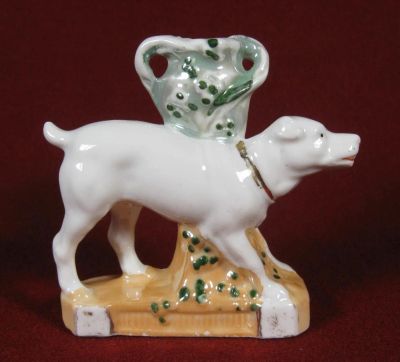 Лот: 6169371. Фото: 1. Собачка с вазочкой старая Германия... Фарфор, керамика