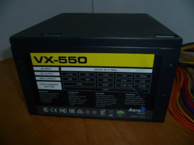 Лот: 16957390. Фото: 1. Блок питания AeroCool VX-550 550W. Корпуса, блоки питания